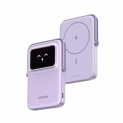 Пауэрбанк UGREEN PB571 5000mAh mini Magnetic Robot Wireless 20W USB-C (35606)