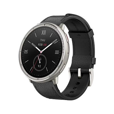 Смарт часы Amazfit Active 2 Round A2437 Black Leather (A2437) (A2437_ Black Leather)