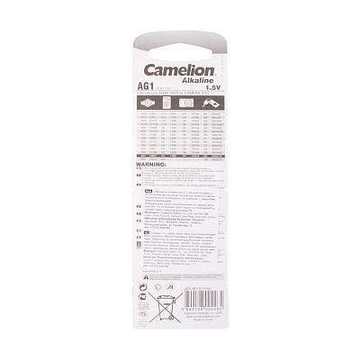Батарейка CAMELION Alkaline AG1-BP10(0%Hg) 10 шт. в блистере (AG1-BP10(0%Hg))