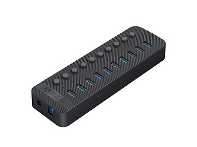 USB Хаб ORICO CT2U3-10AB-EU-BK-BP  (CT2U3-10AB-EU-BK-BP)