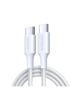 Кабель Ugreen L502, USB-C/USB-C PD 100W, 1M - белый (35220)