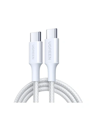 Кабель Ugreen L502, USB-C/USB-C PD 100W, 1M - белый (35220)