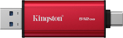 Внешний SSD диск Kingston 512GB Dual Portable Красный (SPSD/512GB)