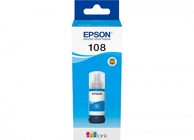 Контейнер с чернилами Epson C13T09C24A 108 EcoTank Cyan 70 ml (C13T09C24A_N)