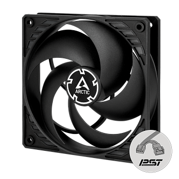 Кулер для корпуса ARCTIC P12 PWM PST CO (Black), ACFAN00121A, 12cm, 200-1800rpm, 4Pin, Ball Bearing (ACFAN00121A)