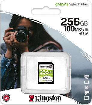 Карта памяти SD 256GB Class 10 U1 Kingston SDS2/256GB (SDS2/256GB)