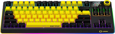 Клавиатура Lorgar KBP70TKLW, Black/yellow (LRG-KBP70TKLW-YL-RU)