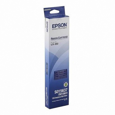 Черный риббон-картридж Epson RIBBON LX-350/LX300 EU, C13S015637 (C13S015637)