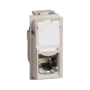 Розетка компьютерная Bticino KM4279C6 Living Now RJ45 cat6 UTP 1 модуль песочный (KM4279C6)