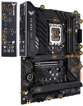 Материнская плата ASUS TUF GAMING Z690-PLUS WIFI, LGA1700 ATX (TUF GAMING Z690-PLUS WIFI) Материнская плата ASUS TUF GAMING Z690-PLUS WIFI, LGA1700 ATX (TUF GAMING Z690-PLUS WIFI)