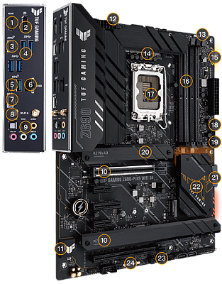 Материнская плата ASUS TUF GAMING Z690-PLUS WIFI, LGA1700 ATX (TUF GAMING Z690-PLUS WIFI)