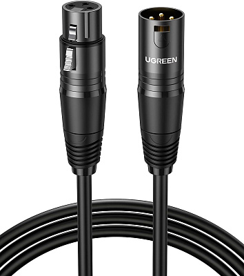 Кабель удлинитель Ugreen AV130, XLR(m) - XLR(f), 10m (20714)