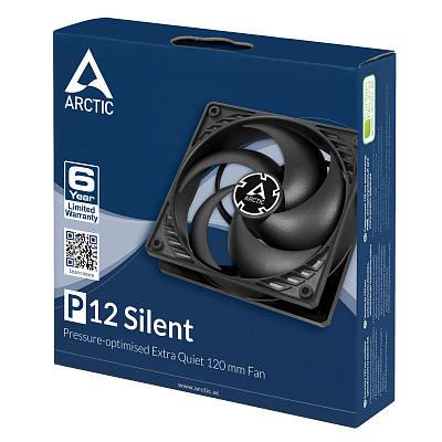 Кулер для корпуса ARCTIC P12 Silent, Black (ACFAN00130A)