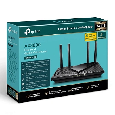 Маршрутизатор беспроводной AX3000 GbE Tp-Link Archer AX55 