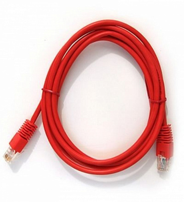 Патч-корд UTP Cablexpert PP12-2M/R кат.5e, 2м, литой, многожильный (красный) (PP12-2M/R)