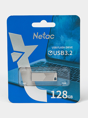 USB флеш-накопитель 128GB 3.2 Netac UM1 NT03UM1N-128G-32PN серебристый (NT03UM1N-128G-32PN)