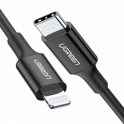 Кабель Ugreen US171 Lightning To Type-C 2.0 Male Cable Black 1M (60751)