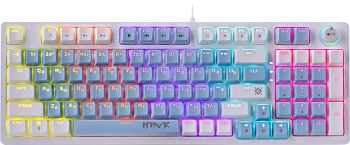Клавиатура Defender Hawk GK-418, White-Blue, USB (45422)