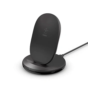 Беспроводная зарядка Belkin BOOST CHARGE Charging Stand 15W PSU, Black (WIB002VFBK)