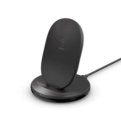 Беспроводная зарядка Belkin BOOST CHARGE Charging Stand 15W PSU, Black (WIB002VFBK)