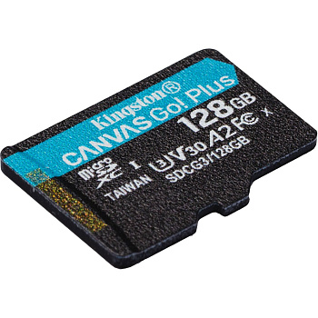 Карта памяти Kingston 128GB microSDXC Canvas Go Plus 170R/90W A2 U3 V30 Card No Adapter, SDCG3/128GBSP (SDCG3/128GBSP)