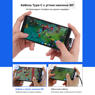 Кабель Ugreen US284, USB A to USB-C, 2m (50942)