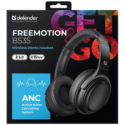Bluetooth гарнитура Defender FreeMotion B535 Black (63535)