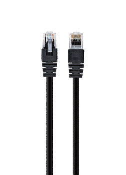 Патч-корд UTP Cablexpert PP12-20M/BK кат.5e, 20м, литой, многожильный (чёрный) (PP12-20M/BK)