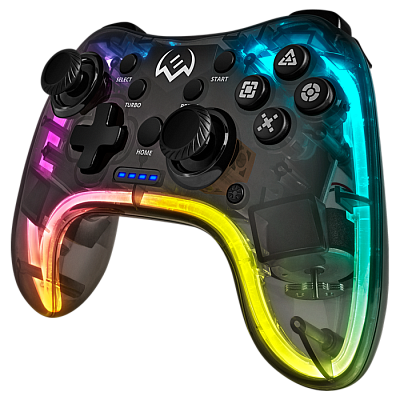 Геймпад Sven GC-5050, беспроводной, D-Pad,USB,BT Black-Transparent (GC-5050)