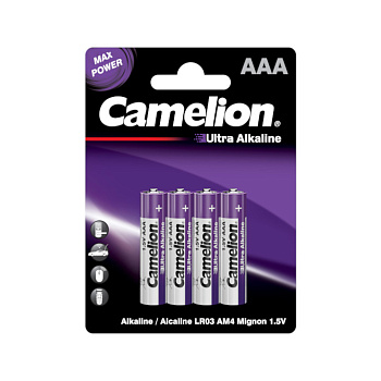 Батарейка CAMELION Ultra Alkaline LR03-BP4UT 4 шт. в блистере (LR03-BP4UT)