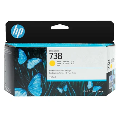 Желтый картридж HP 738 DesignJet, 130 мл (498N7A)