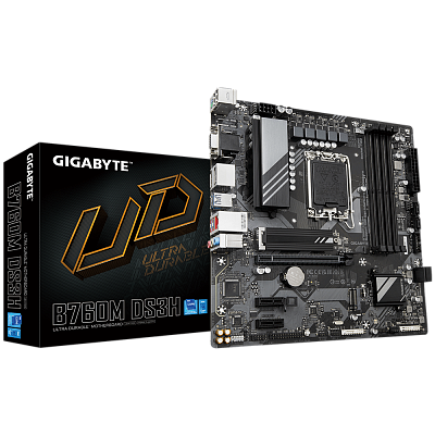 Материнская плата Gigabyte B760M DS3H, iB760,1700,mATX (B760M DS3H (REV1.0))