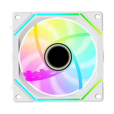 Вентилятор для корпуса Ocypus Gamma F12 UNI WH ARGB REVERSE BLADE 3-IN-1, Белый (Gamma-F12-WH3AM01U-GL)