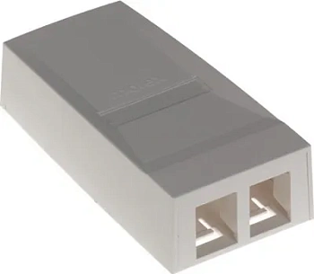 Накладная коробка MOLEX PowerCat Synergy, 2 порта, без модулей (unloaded), цвет белый (SSY-00014-02)