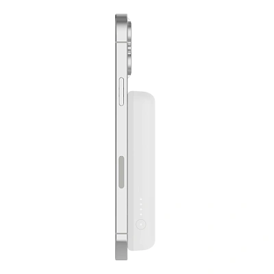Портативный внешний аккумулятор Belkin Magnetic Wireless Power Bank 5K + Stand, WHITE (BPD004btWT)