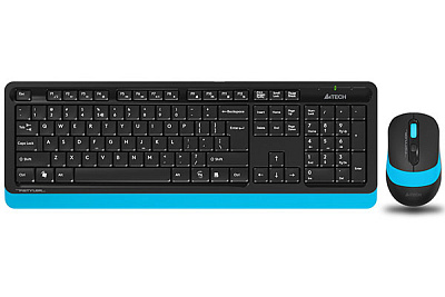 Клавиатура+мышь беспроводная A4tech Fstyler FG1010-BLUE USB (FG1010-BLUE Fstyler)