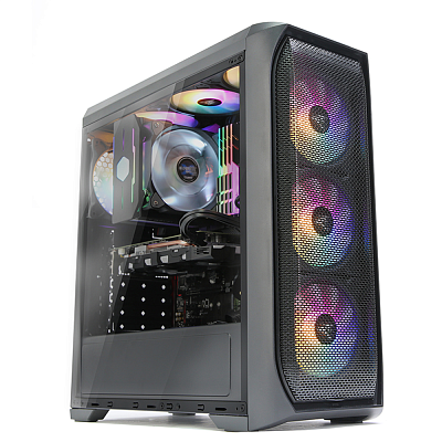 Корпус Zalman N5 MF, Mid Tower, ATX, Black, 2x3.5"/4x2.5" HDD, 2xUSB, 1xUSB3.0, Mic+Audio, RGB (ZALMAN N5 MF)
