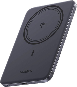 Мобильный аккумулятор Power Bank UGREEN Mag-Safe, 5000mAh, MagFlow Air Qi2,PB580 (75984B)