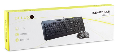 Клавиатура Delux DLD-6220OUB, Black + мышь (DLD-6220OUB)