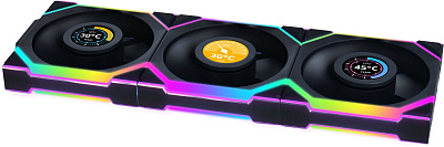 Комплект вентиляторов для корпуса Lian Li Uni Fan SL Wireless LCD 120 ARGB, Black (12SLLCD1W3B)