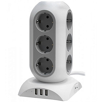 Сетевой фильтр + зарядка Tessan switch, grey (TPS02-DE) Сетевой фильтр + зарядка Tessan switch, grey (TPS02-DE)