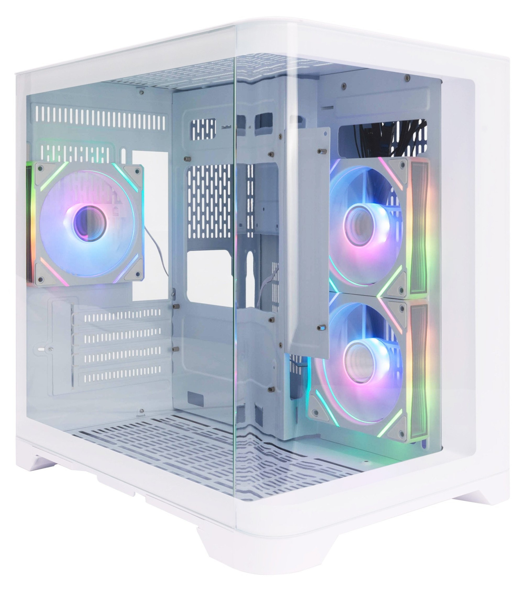 Компьютерный корпус 1STPLAYER UV5 WHITE (UV5-WH-2FC7R-W-1FC7-W)