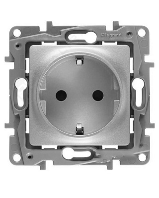 Legrand 672421 Розетка 2К+З  АЛЮ ETIKA (672421)