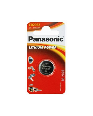 Батарейка дисковая литиевая PANASONIC CR-2032/1BP (CR-2032L/1BP)