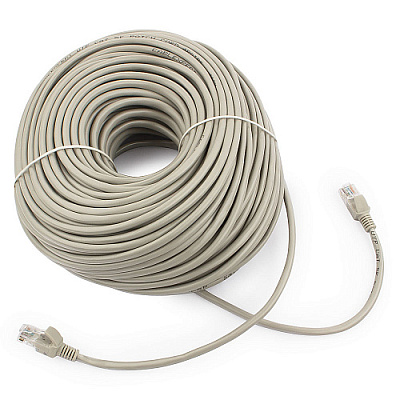 Патч-корд UTP Cablexpert PP12-50m кат.5e, 50м, литой, многожильный (серый) (PP12-50M)