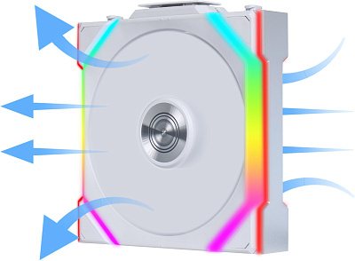 Вентилятор для корпуса Lian Li Uni Fan SL Wireless 120 ARGB Reverse Blade, White (12RSL1W1W)