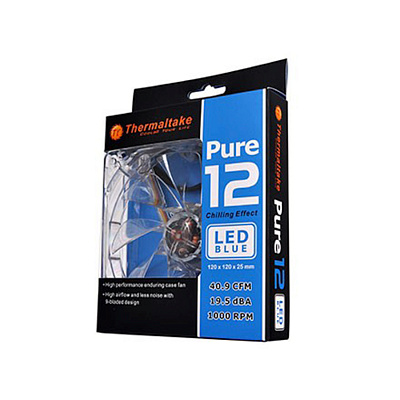 Вентилятор для корпуса Thermaltake Pure 12 LED Blue (CL-F012-PL12BU-A)