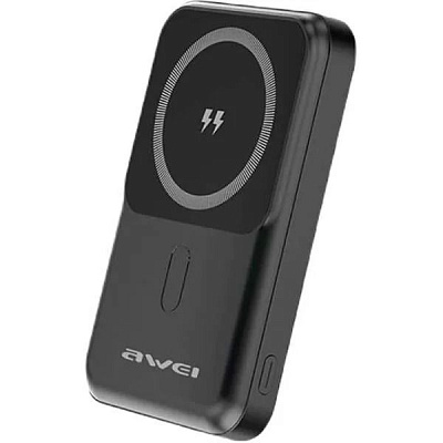 Черный портативный внешний аккумулятор Awei P139K Power Bank 10000mAh Черный (P139K)