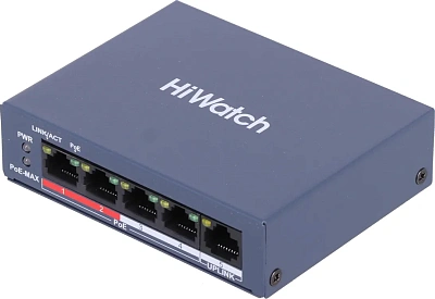 Коммутатор HiWatch DS-S504P(B) PoE (DS-S504P(B))