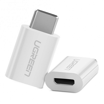 Переходник-адаптер UGREEN US157 USB-C to Micro USB Adapter (White) (30154)